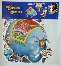2008 Beistle Circus Cutouts 4-14&quot; Set Of 4 New In Packaging - £13.28 GBP