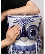 interoknack Blue and White Porcelain Owl Garden Stool, Traditional Asian... - €512,79 EUR