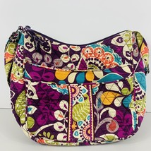 Vera Bradley Plum Crazy Purple Floral Crossbody Shoulder Bag Cloth Fabric Purse - £31.64 GBP