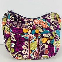 Vera Bradley Plum Crazy Purple Floral Crossbody Shoulder Bag Cloth Fabric Purse - £31.18 GBP