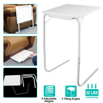 Portable Adjustable Tray Foldable Desk Smart Table Laptop Pc Tv Dinner 6 Heights - £44.02 GBP