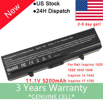 Battery For Dell Inspiron 1440 1526 G555N 1525 1545 0F965N 1750 1546 J399N J414N - £22.37 GBP