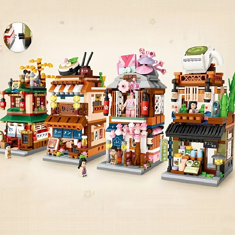 Japanese Street View Building Blocks, Mini DIY Bricks Building Model Toys, Home - £7.33 GBP+