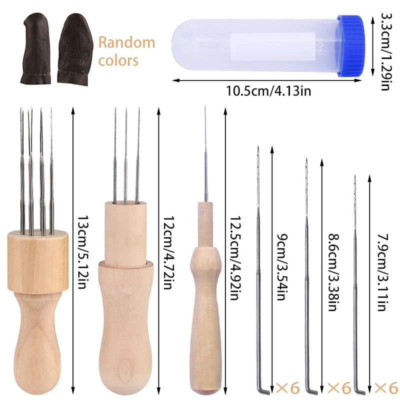 Play MIUSIE Needle Felting Kit With 3 Sizes 18 Pcs Felting Needles Wood Handle N - £23.29 GBP