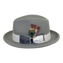 Bruno Capelo Hat Australian Wool Crushable Fedora Manhattan MA500 Gray image 6
