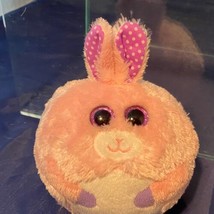 Carnation Ty Beanie Ballz Stuffed Animal Plush 5&quot; Pink Bunny Rabbit - £7.55 GBP