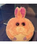 Carnation Ty Beanie Ballz Stuffed Animal Plush 5&quot; Pink Bunny Rabbit - £7.42 GBP