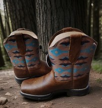 New Ariat Ladies Anthem Savanna Western Boots  Coastal Tan/Aztec Size 6 - $1,493.98 MXN