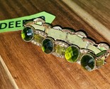 Monet Vintage Retro Green Faceted Bead Stone Elasticized Ribbon Bracelet... - $29.69