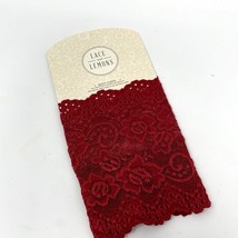 Lace &amp; Lemons Red Stretch Lace Boot Cuffs, Leg Warmers, Trim, Sock Toppe... - $119.08 MXN