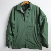 Rapha Coach Jacket M Green Insulated Fleece Snap Fleece Liner Windbreaker - £73.06 GBP