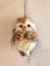 Nwt Wondershop 2023 Life Like Faux Fur Woodland Owl Xmas Tree Ornament - £12.06 GBP