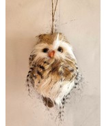 NWT WONDERSHOP 2023 Life Like Faux Fur WOODLAND OWL Xmas Tree Ornament - £11.81 GBP