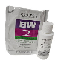 Clairol professional powder lightener BW2 + pure white creme developer vol 20 - £7.86 GBP