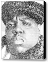 The Notorious B.I.G. Juicy Lyrics Incredible Mosaic 9X11 inch Framed Display - £14.57 GBP