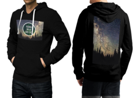 Young wild and free  Black Cotton Hoodie For Men - $39.99