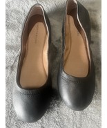 New Lucky Brand Emmy black leather womens ballet flats shoes sz 8M - $402.62 MXN