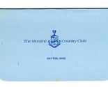 The Moraine Country Club Golf Score Card 1970&#39;s Dayton Ohio  - $17.80