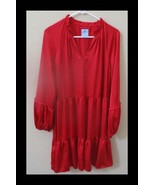 CeCe Women&#39;s Red Silky Dress Size M - $14.84