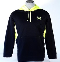 Tapout Signature Black &amp; Neon Yellow Hooded Sweatshirt Pullover Hoodie Men&#39;s NWT - £41.07 GBP