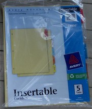 Brand New Never Used Avery Advantages 5 Tab Insertable Diveders, New - £4.67 GBP