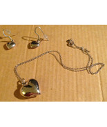 Vintage 1960s Nickel Free Sterling Silver Puffy Puffed Hearts Chain Neck... - $60.20 CAD