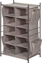 Gray 10-Cube Stackable Shoe Cubby Organizer From Storage Maniac For, Closet. - £32.81 GBP