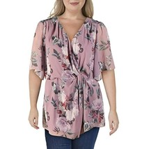 MSRP $75 City Chic Womens Plus Rosewood Floral Floral Print Blouse Size 22W - £11.78 GBP