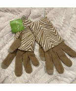 Vera Bradley ZEBRA INTARSIA COZY TECH Gloves 2 Layered Multi Way Knit Ta... - £15.06 GBP