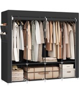 Songmics Portable Closet, Wardrobe Closet Organizer With Cover, 4 Hangin... - $55.96