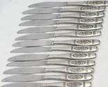 Oneida Rose Pendant Dinner Knives 9.25&quot; Distinction Deluxe HH Lot of 13 - $36.25