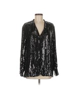 SALLY LAPOINTE STRIPED SEQUIN L/S NECK BLOUSE Size 6 New no tags made in... - $495.00