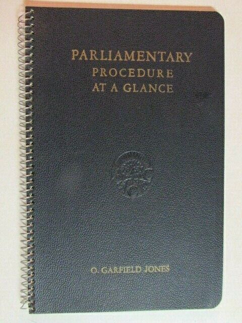 Primary image for PARLIAMENTARY PROCEDURE AT A GLANCE 1949 SOFTCOVER BOOK GARFIELD O JONES 5125-24