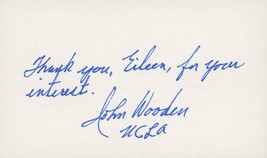 John Wooden signed note - £80.42 GBP