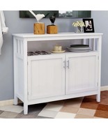 White Kitchen Buffet Server &amp; Sideboard Cabinet - $3,516.33 MXN