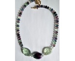 Gorgeous Rainbow Fluorite Necklace Handmade - $56.00