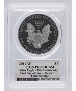 2016-W Argento 1oz Aquila $1 PCGS PR 70 DCAM John Mercanti FDOI Denver L... - $694.51