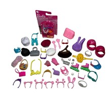 Doll &amp; Barbie Accessories Lot 50+ Pieces Bags Headbands Glasses Hats Jew... - £15.46 GBP