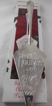 New Wm Rogers Son Silver Plated Happy Holidays 1998 Christmas Pie Server - $10.39