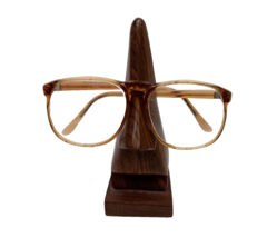 Matr Boomie Wooden Nose Shaped Eyeglass Holder Stand Rosewood Hand Carved India - £10.21 GBP