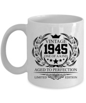 Limited Edition 1945 Coffee Mug 11oz 80th Birthday 80 Years Vintage Floral Cup - $16.78