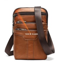 WESTAL Engraved Men&#39;s Shoulder Bag for Men Genuine Leather Crossbody Bags Small  - £36.75 GBP