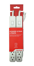 CyberPower 6-Outlet Power Strip with 2 Ft. Power Cord - Twin Pack in White - £19.95 GBP