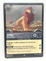 Disney Lorcana: Into The Inklands 193/204 Cold Foil Simba Rightful King - £2.22 GBP