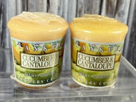 Yankee Candle Votive Candles - Cucumber &amp; Cantaloupe - Lot of 2 - Rare! - $9.74