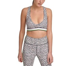 DKNY Womens Sport Printed Low-Impact Sports Bra Color Atomic Confetti Size XL - £31.93 GBP