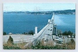 Lake Washington Floating Bridge Seattle Washington WA Chrome Postcard M4 - $4.05