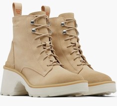 New Sorel Highline Heel Lace Boots Size 5.5 Ceramic / Chalk New In box - $1,343.83 MXN