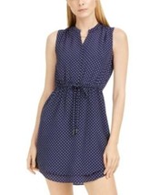 MSRP $70 Maison Jules Printed Double-Hem Sleeveless Dress Navy Size Medium - £23.44 GBP