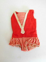 Vintage 1964 Skipper Red White Swim Suit Barbie Sister - £7.86 GBP